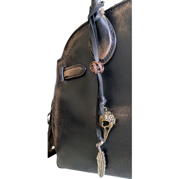 Handmade Leather Mixed Metal Charm - Picture 2 of 4